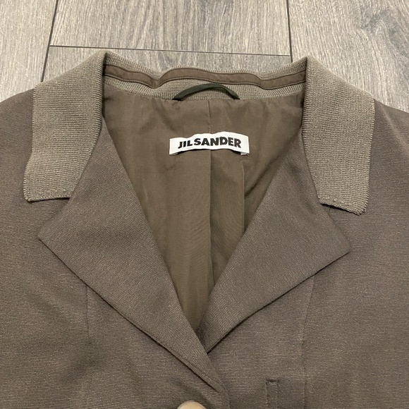 Jil Sander Brown Casual Blaze Size 2/4 - Picture 3 of 12